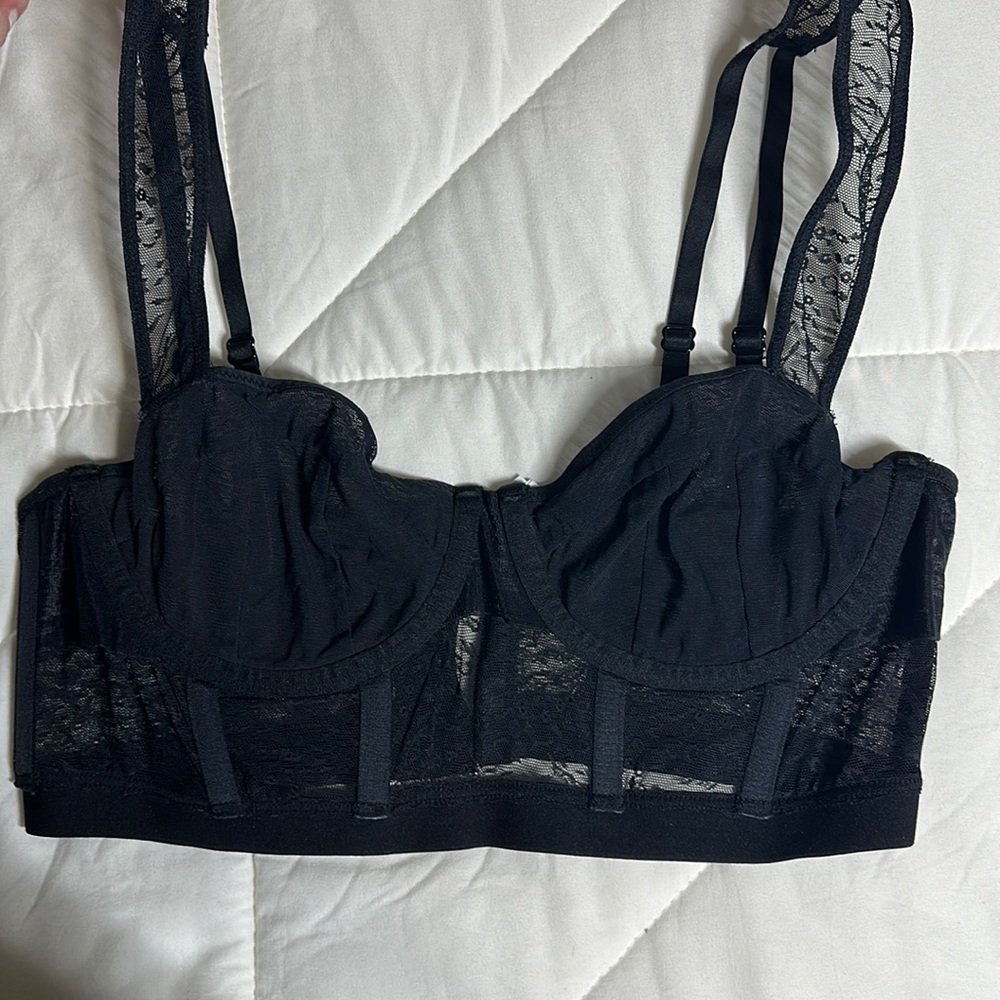 Forever 21 Night Out Black Laced Top